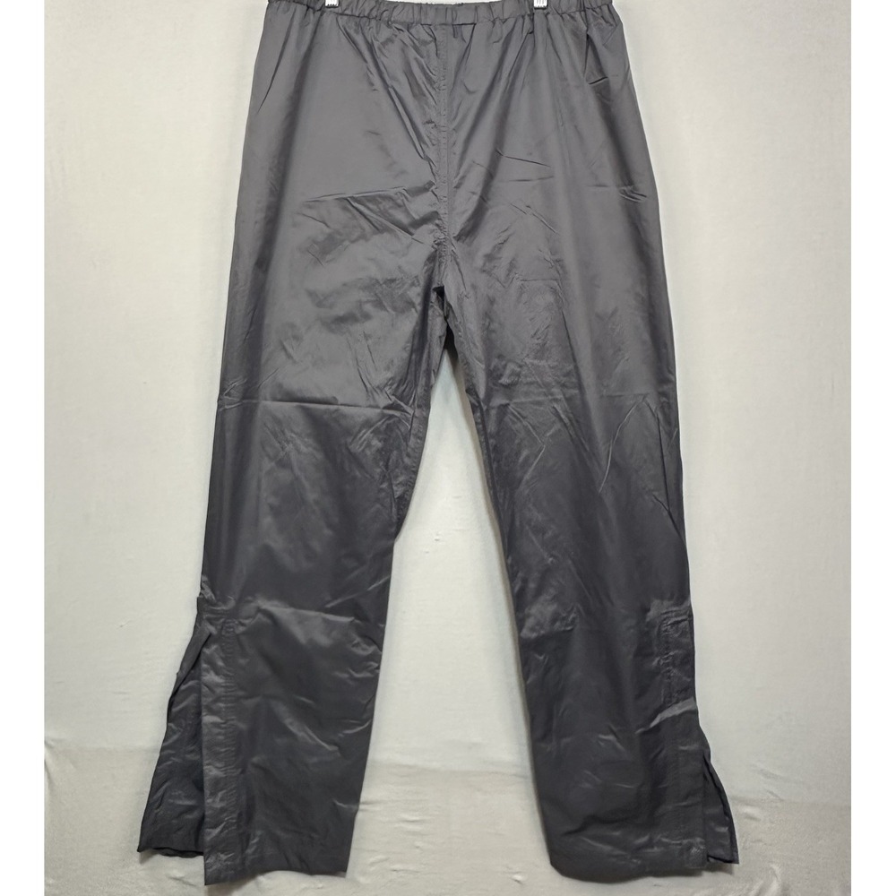 Sterns Dry Wear Men's Large Pull on Nylon Pants‎ Gray Rain Windproof Mesh Lined